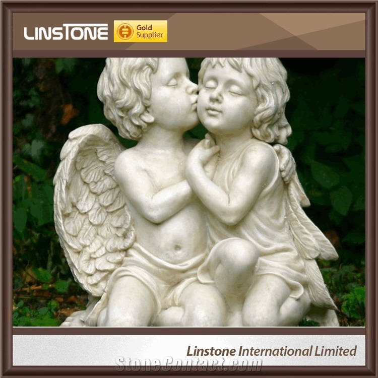 Beautiful Kemalpasa White Marble Angel Statue Sculpture for Sale