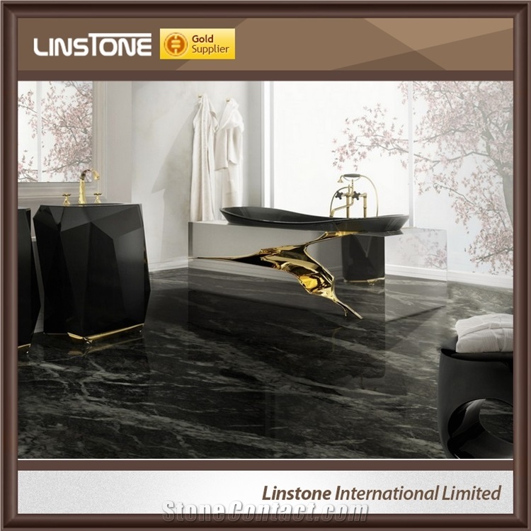 Cheap Price Nero Marquina Marble Floor Tiles 60x60