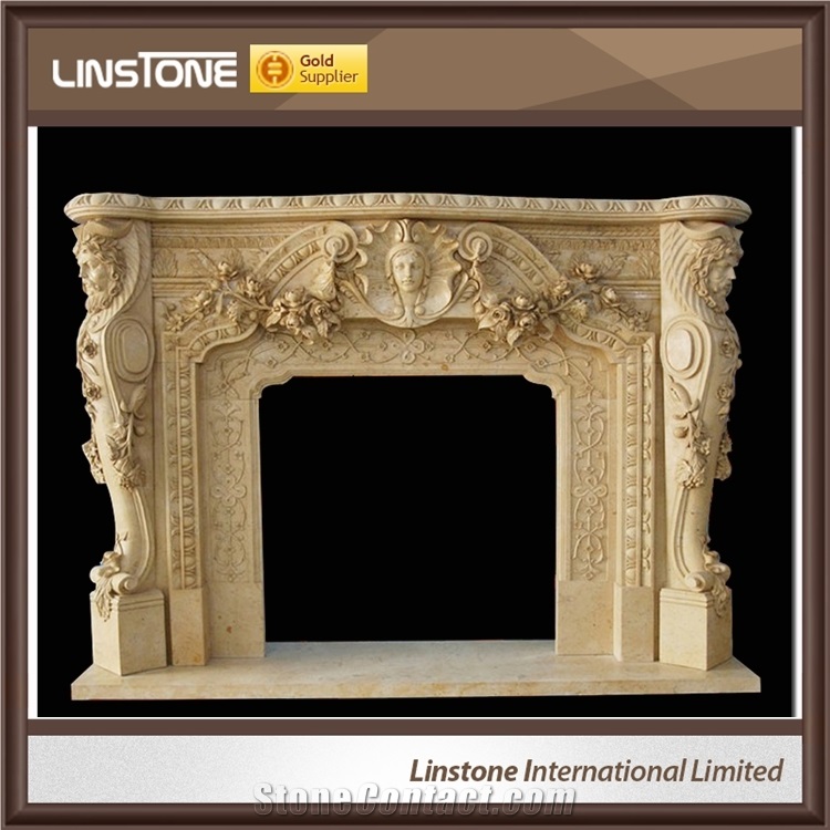 Home Decoration Natural Resin Fireplace for Sale