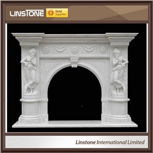 Home Decoration Natural Resin Fireplace for Sale