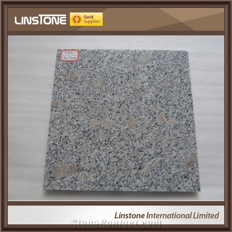 Hot Selling Cheap Custom Pearl Flower Granite Tile, China Grey Granite