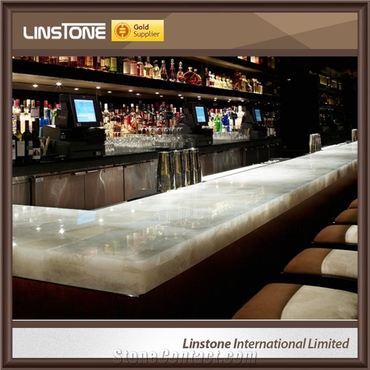 Luxury Polished Quartz Stone Bar Countertop for Sale