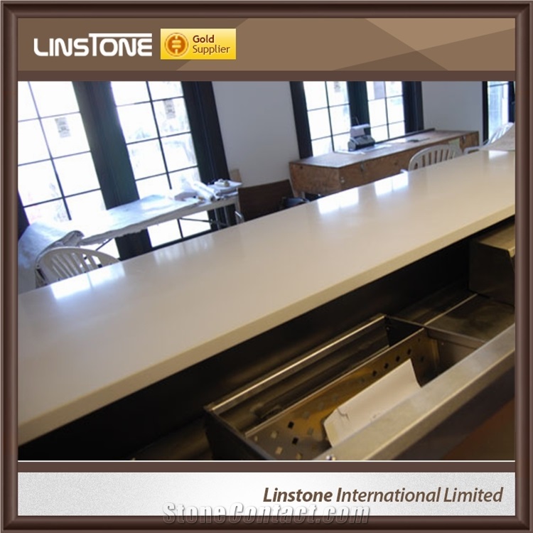 Luxury Polished Quartz Stone Bar Countertop for Sale