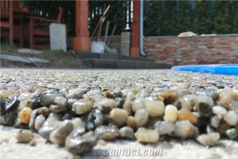 Stone Carpet Of Marble Pebbles Pavers
