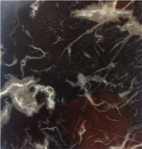 Attarat Marble Tiles & Slabs, Black with Chocolate, Polished Marble Floor Covering Tiles, Walling Tiles