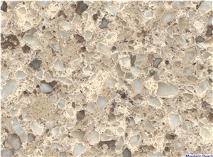 Brown Multi Color Artificial Quartz Stone Slabs & Tiles with Granite Natural Design, Polished with Cusomized Edges and Colors Available in 1" Inch Thickness