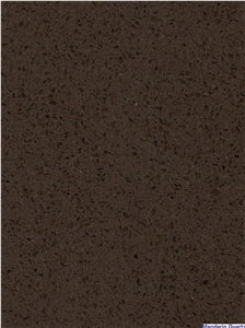 Dark Brown Quartz Stone Tile & Slab with Brown Crystal Glass Prefabricated and Polished