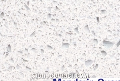 Engineered Artificial Quartz Stone Tile & Slab in Sparkling White Crystals Wholesale in Guangdong