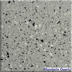 Guangdong Quartz Stone Tile & Slab with Black Glass, Used for Interior Decoration