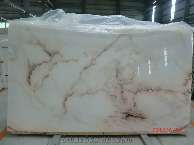 Jade Lora Our Exclusive Crystallized Marble Slabs, Tiles, White Polished Marble Floor Covering Tiles, Walling Tiles