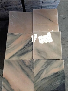 Tiger Skin Marble Flooring and Wall Tiles, Pink Polished Marble Tiles & Slabs