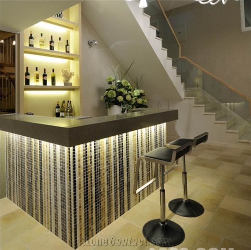 Affordable Modern Luxury Solid Surface Led Bar Counter