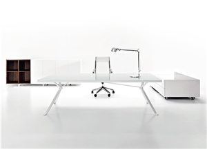 Black Marble Office Desk Modern