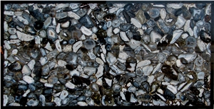 Banded Black Agate Semiprecious Stone Slabs