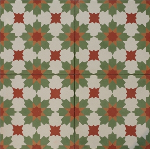 Cherokee Pattern Cement Tiles, Terrazzo Tiles
