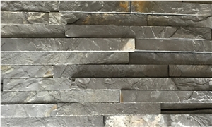 Dark Grey Slate Strip Cut Wall Cladding Panels