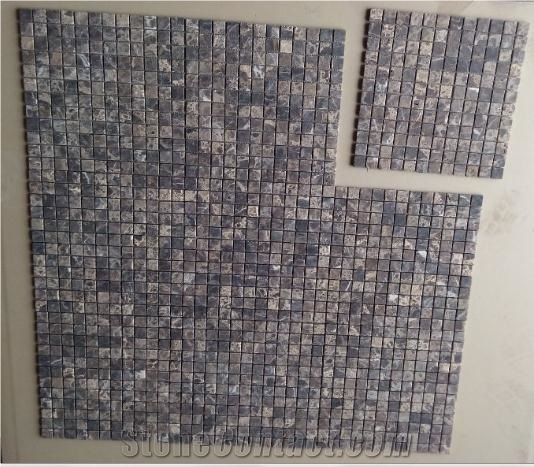 Dark Emperador Stone Mosaic Tile, Marble Mosaic Scuro,Ramona Brown,Ramora Brown,Spain Imperial,Dark Imperador,Tumble 25mm Marble Mosaic for Wall,Floor,Bathroom