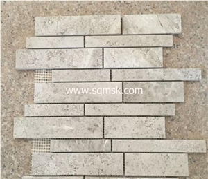 Tundra Grey Marble stone mosaic tile,Blue Tundra Marble,Tundra Blue Marblev Polished 23*98mm Brick Marble Mosaic for Floor ,Background,Interior,Wall Decoration