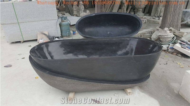 Black Marble Bath Polished, Black Marble Bath Tub Factory, Cheapest Black Marble Bathtub