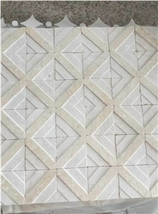 White Travetine Mosaic/Marble Mosaic/White Stone Mosaic