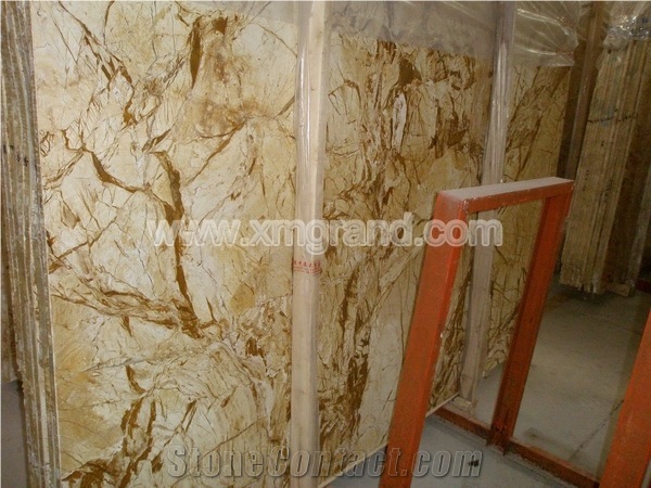 Picasso Gold Marble Tiles and Slabs, Picasso Marble Floors and Tiles