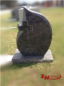 American Style Gothic Top Polished Absolute Black/ Shanxi Black/ Indian Black Granite Upright Monuments/ Headstones/ Western Style Monuments/ Gravestone/ Custom Monuments