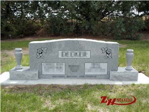 American Traditional Tear Drop Sesame White/ G603 Granite Tombstone Design/ Single Monuments/ Upright Monuments/ Engraved Tombstones/ Headstones