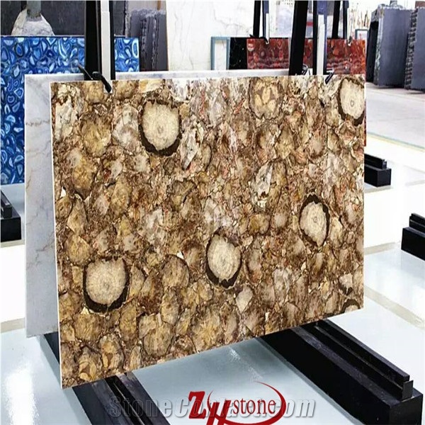 Brown Series Polished Onyx/Agate Tiles&Slabs, Floor&Wall Tiles, Flooring and Covering