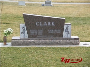 Cheap Clover Design Sesame White/ G603 Granite Tombstone Design/ Western Style Tombstones/ Monuments Design/ Western Style Monuments/ Custom Monuments