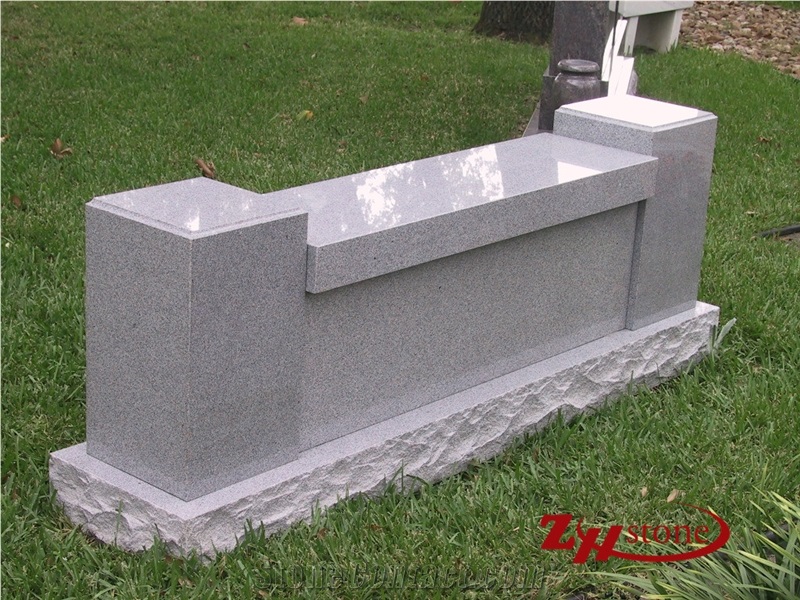 G603 Granite Bench Style Headstone , Tombstones