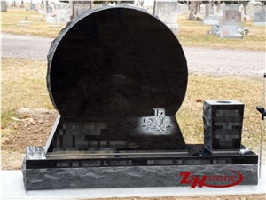 Good Quality Absolute Black/ Shanxi Black/ Indian Black Granite Boulder Gravestone/ Tombstone Design/ Western Style Tombstones/ Upright Monuments/ Custom Monuments