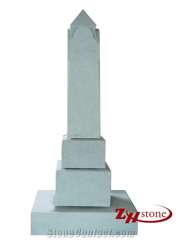 Good Quality Five Pieces Obelisk Sesame White/ G603 Granite Tombstone Design/ Headstones/ Monument Design/ Western Style Monuments/ Custom Monuments