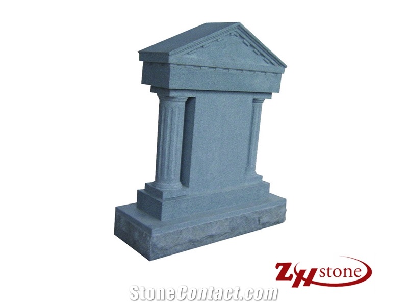 Good Quality Four Pieces Obelisk Sesame White/ G603 Granite Tombstone Design/ Single Monuments/ Upright Monuments/ Headstones/ Custom Monuments
