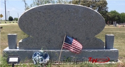 Good Quality Polished Engraved Straight Style Sesame White/ G603 Granite Western Style Tombstones/ Single Monuments/ Upright Monuments/ Engraved Tombstones/ Engraved Headstones