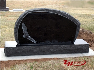 Good Quality Polished Straight with Bonotee Cross Indian Red/ Imperial Red Granite Western Style Tombstones/ Cross Tombstones/ Upright Monuments/ Family Monuments/ Headstones