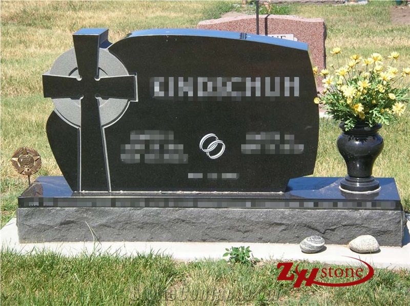 Good Quality Serp Chamfers Tiger Eyes Granite Single Monuments/ Upright Monuments/ Headstones/ Bevel Headstones/ Custom Monuments