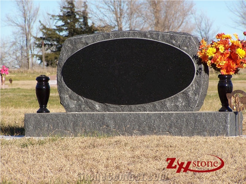 Good Quality Serp Top with Bevel Sesame White/ G603 Granite Tombstone Design/ Single Monuments/ Upright Monuments/ Headstones/ Bevel Headstones