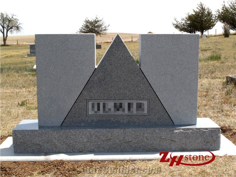 Good Quality Sesame White/ G603 Granite Cross Tombstones/ Monument Design/ Western Style Monuments/ Gravestone/ Custom Monuments