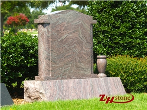 Good Quality Sitting Angel Sculpture Shanxi Black/ Indian Black/ China Black Granite Tombstone Design/ Western Design/ Upright Monuments/ Headstones/ Angel Monuments