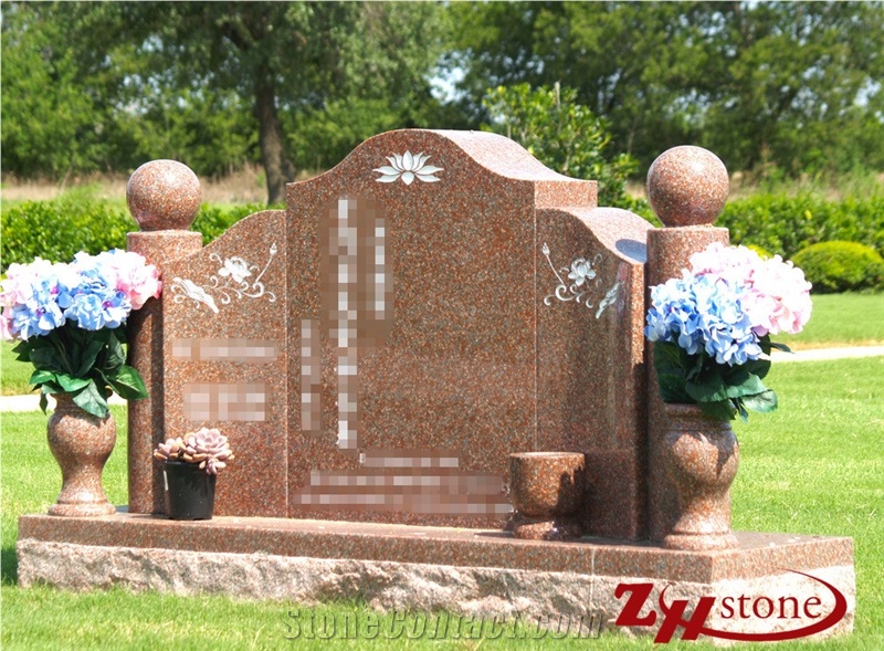 Good Quality Tearing Women with Heart Shanxi Black/ Absolute Black/ China Black Granite Double Monuments/ Single Monuments/ Cemetery Tombstones/ Gravestone/ Custom Monuments
