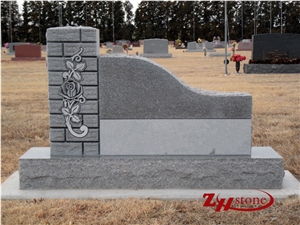 Good Quality Unique Design Absolute Black/ Shanxi Black/ China Black Granite Single Monuments/ Upright Monuments/ Engraved Tombstones/ Engarved Headstones/ Gravestone