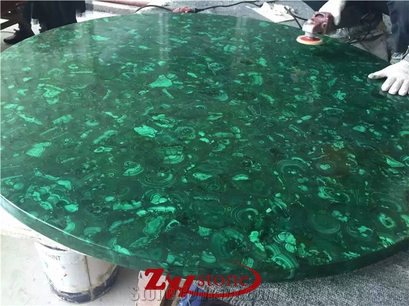 Green Malachite Round Table Top