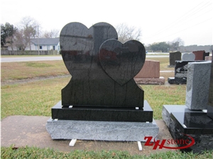 Hand Craft Aurora Granite Heart Tombstones Headstone