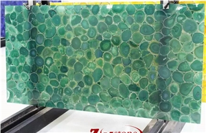 Translucent Lotus Green Semiprecious Stone Slabs & Tiles,Green Semi Precious Panel,Tiger Eye Semiprecious ,Purple Agate