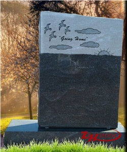 Unique Design Tiger Eyes Granite Brown Color Slant Headstone/ Slant Gravestone/ Slanted Markers/ Grave Markers / Slant Monuments