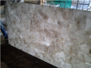 White Quartz Semiprecious Stone Tiles & Slabs