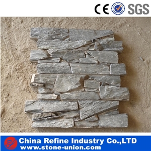 Cement Slate Cultured Stone Wall Cladding ,Grey Slate for Exterior Wall，Ledgestone Panels