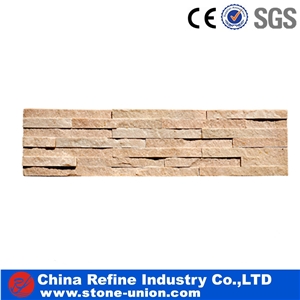 China Red Quartzite Cultured Stone for Wall Cladding