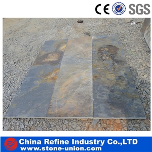 High Quality Low Price China Rusty Slate Slabs & Tiles,Chinese Rusty Slate Flooring Tiles,, Factory Supply Cheap Rustic Slate Patio Flooring Tiles