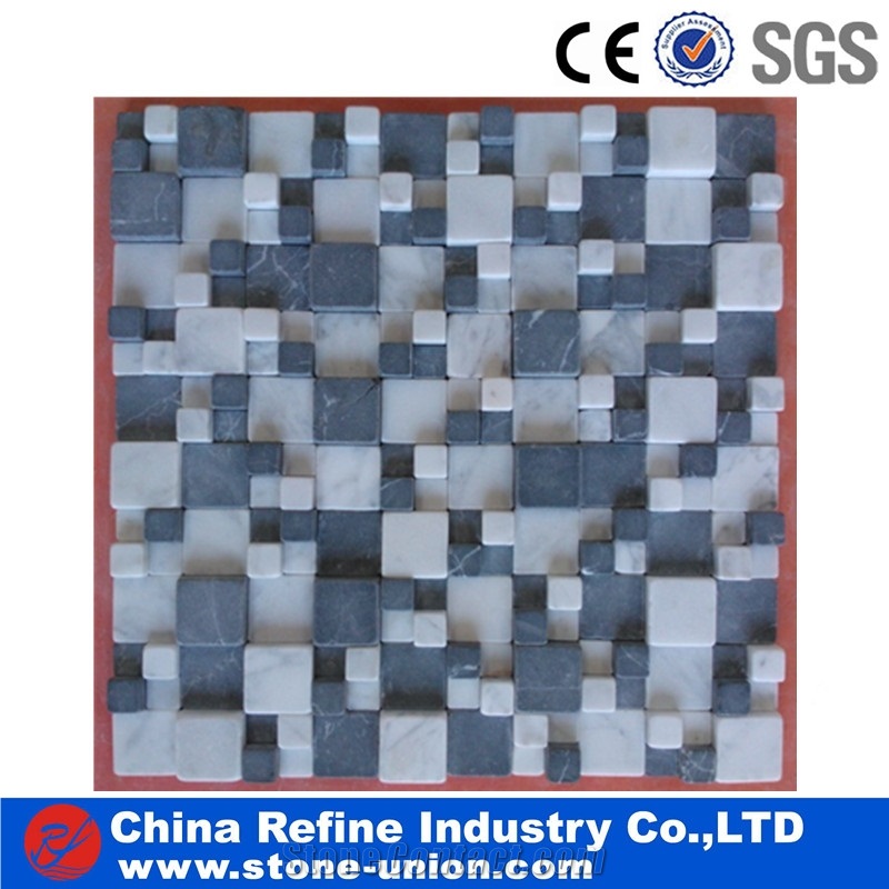 Marble Wall Mosaic Tile , Marble Mosaic Pattern, Marble Mosaic Tile Interior Stone